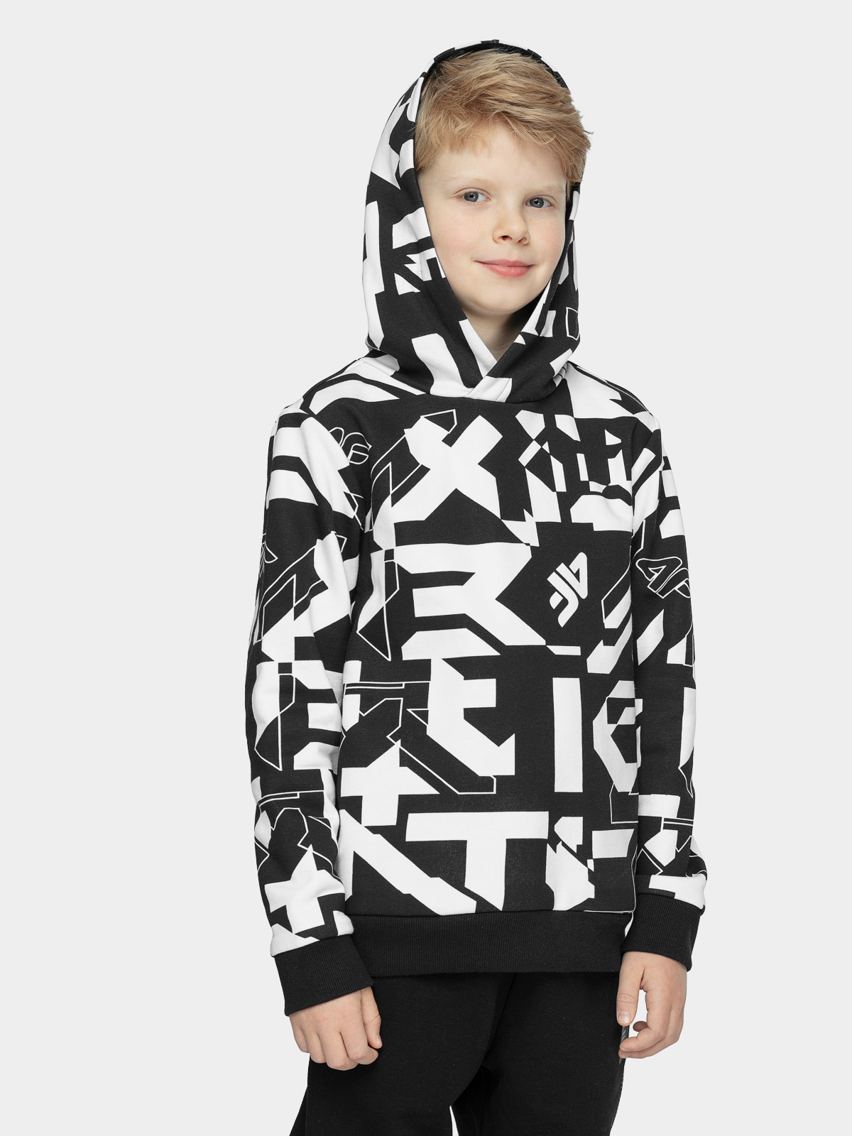 фото Худи 4f boy's sweatshirts hjz21-jblm007-20s цв.черный р. 140