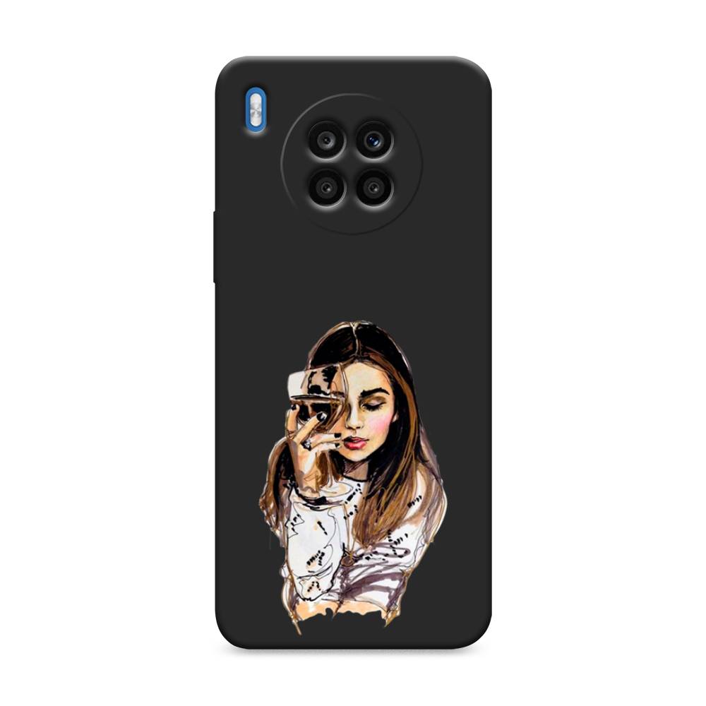 

Чехол Awog на Huawei Nova 8i "Девушка с бокалом", Разноцветный, 6106352-1