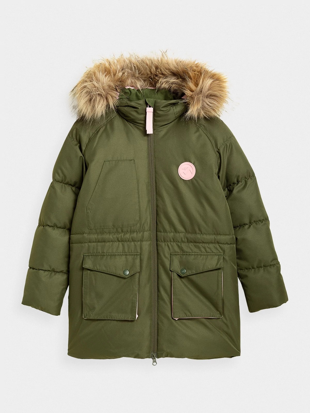 фото Парка 4f girl's jackets hjz21-jkud001-43s цв.зеленый р. 128