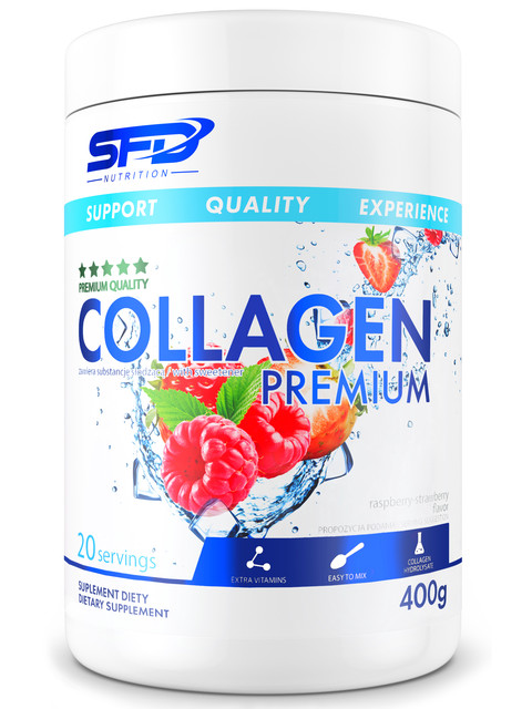 Коллген SFD Collagen premium порошок 400 гр., малина-клубника