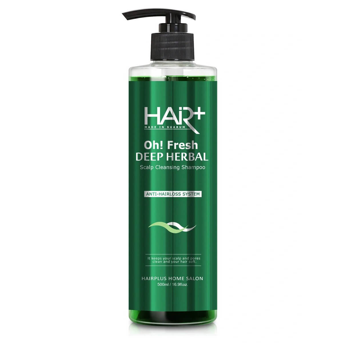 Освежающий шампунь HAIRPLUS с экстрактами трав Oh Fresh Deep Herbal Shampoo 500мл consly кондиционер освежающий и разглаживающий с экстрактами грейпфрута и имбиря