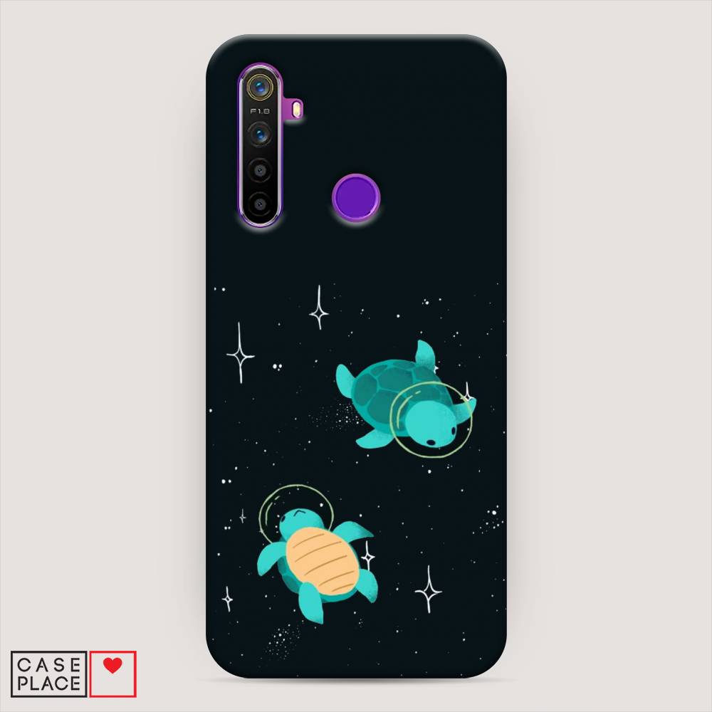 

Пластиковый чехол "Черепашки космонавты" на Realme 5, 251520-3