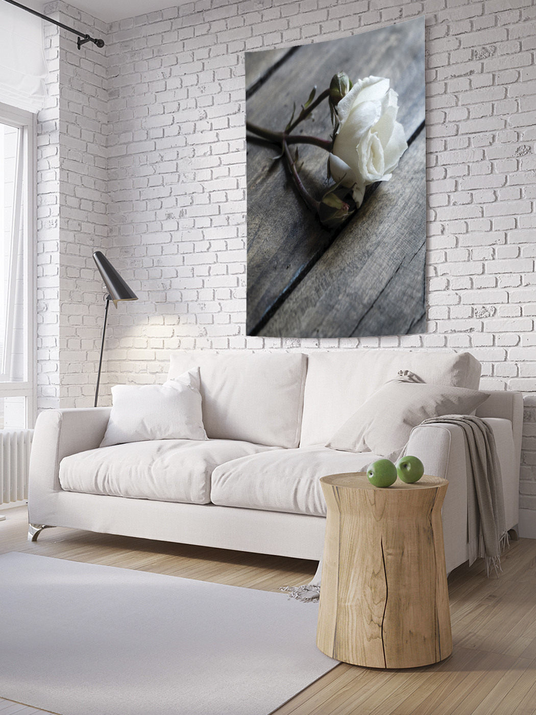 

Вертикальное фотопанно на стену JoyArty Роза на полу 100x150 см, Роза на полу