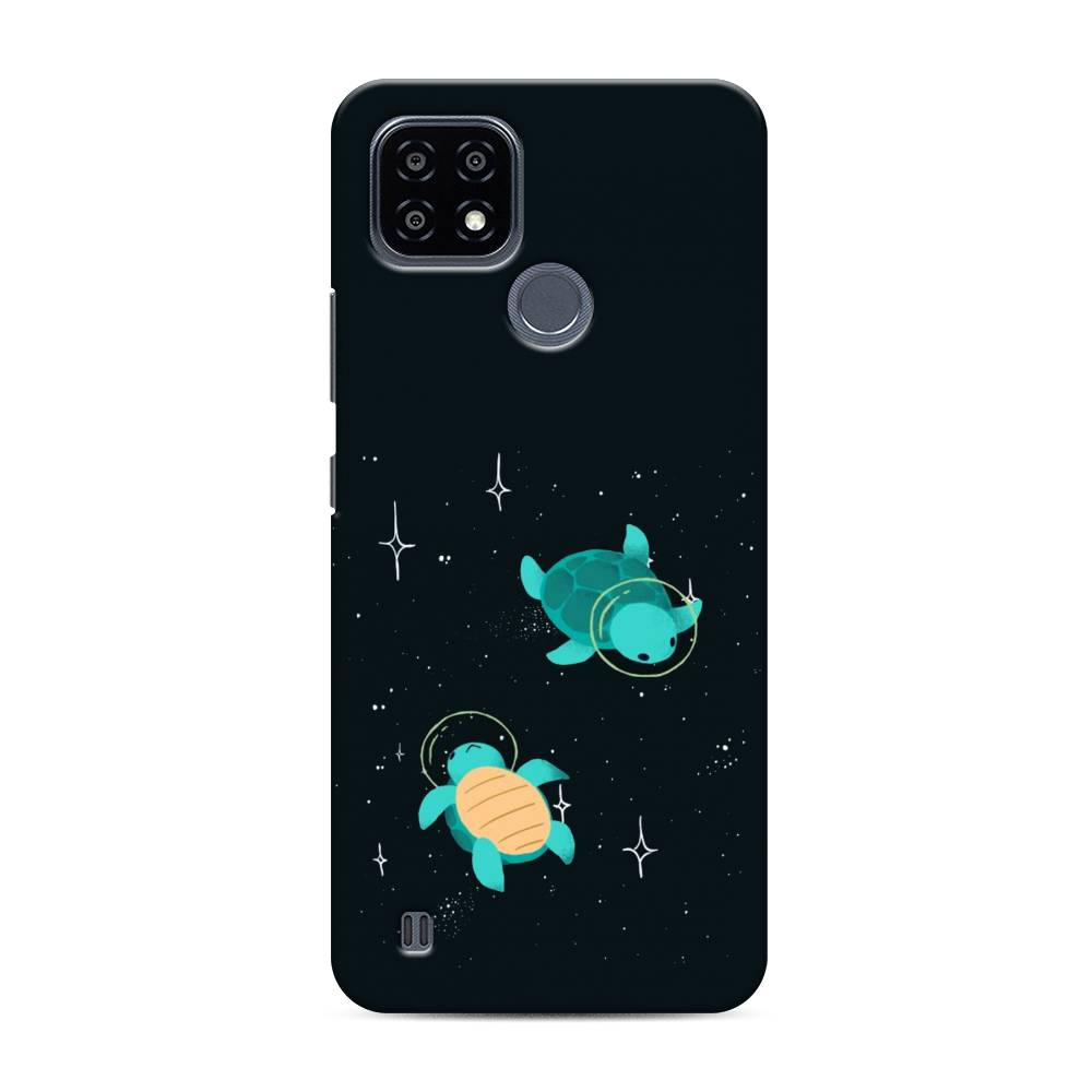 

Пластиковый чехол "Черепашки космонавты" на Realme C21Y, 256820-3