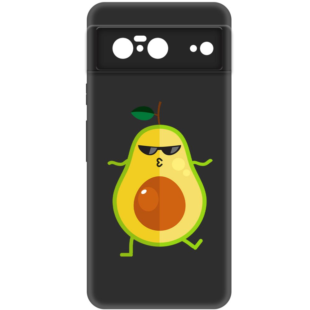 

Чехол-накладка Krutoff Soft Case Авокадо Стильный для Google Pixel 8 черный