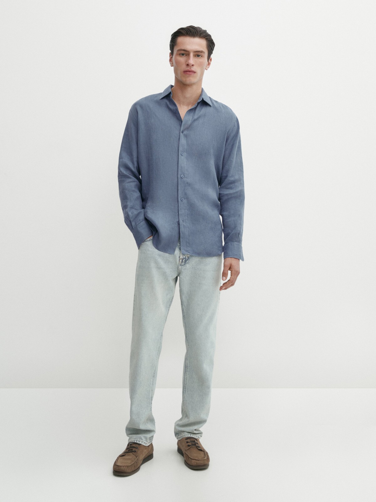 

Джинсы мужские Massimo Dutti 0030/051-I2024 серые 34, Серый, 0030/051-I2024