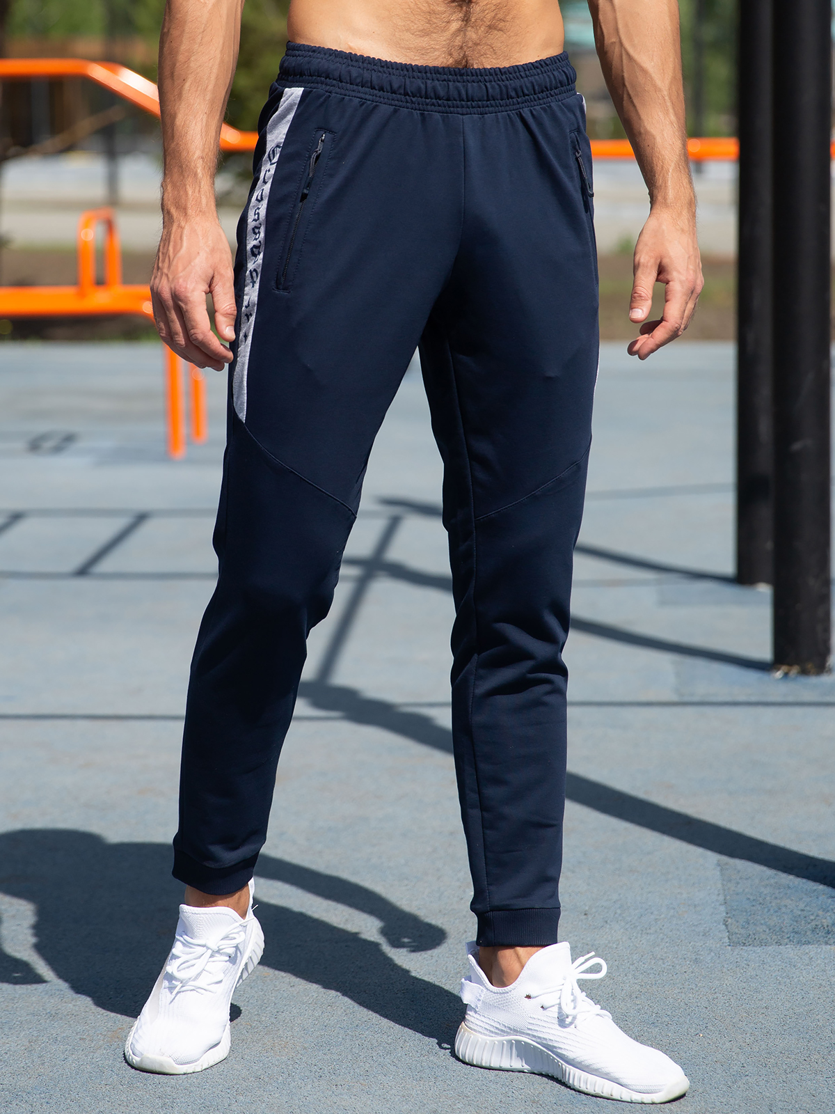 Спортивные брюки мужские CROSSSPORT Бмф-051 синие 48 RU