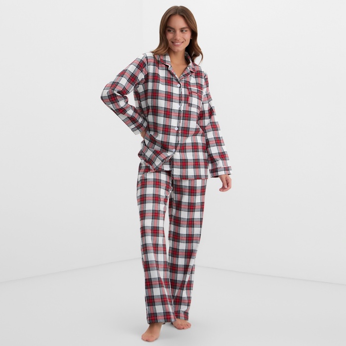 

Пижама женская KAFTAN 10553635 белый/красный 48-50 RU, 10553635