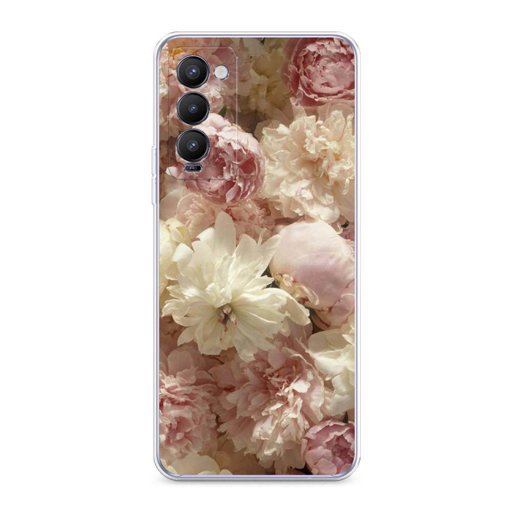 

Чехол Awog на Tecno Camon 18/18T "Пионы светлые", Разноцветный, 300950-8