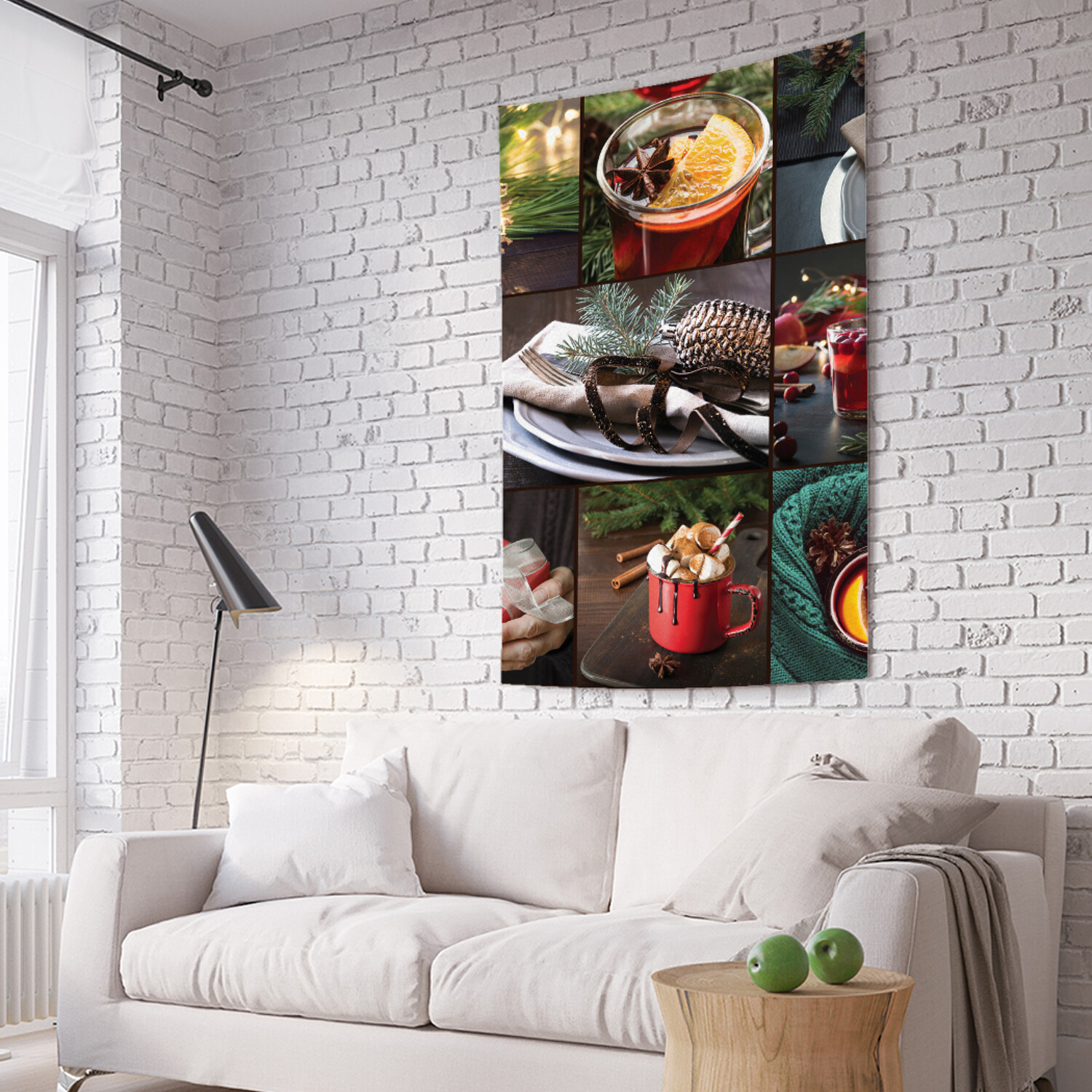 

Вертикальное фотопанно на стену JoyArty Новогодний коллаж 150x200 см, Новогодний коллаж