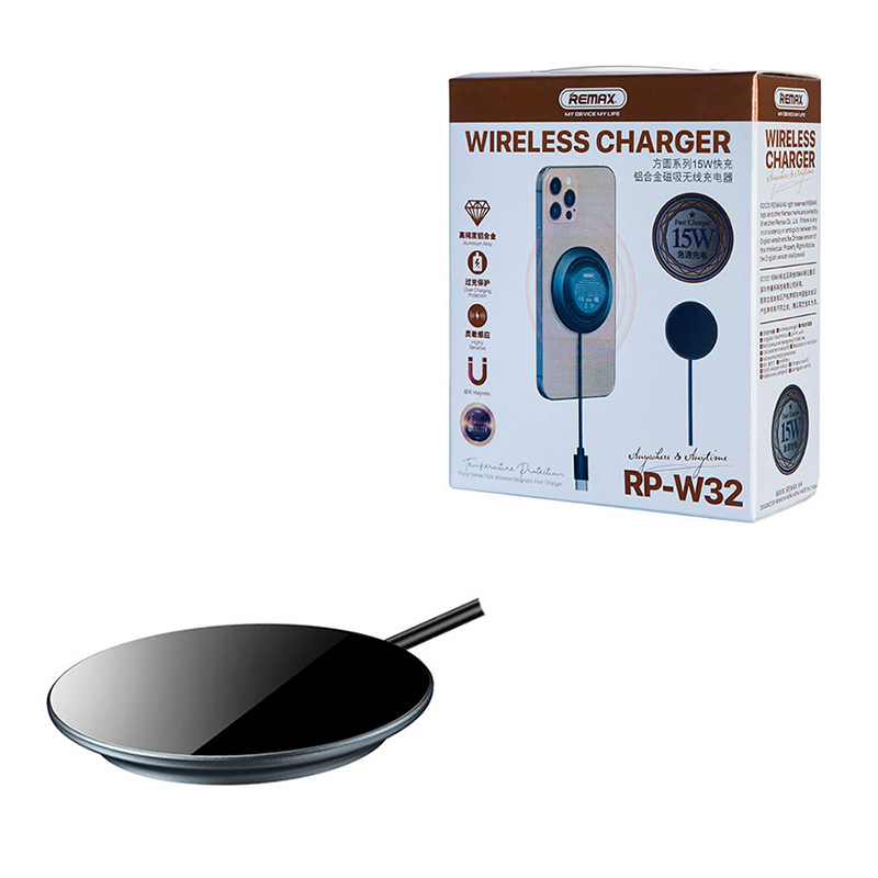 

Беспроводное зарядное устройство Remax RP-W32 MagSafe (серое)
