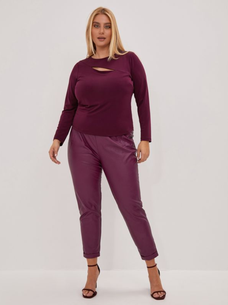 фото Лонгслив женский mat fashion 7801.105437 бордовый m