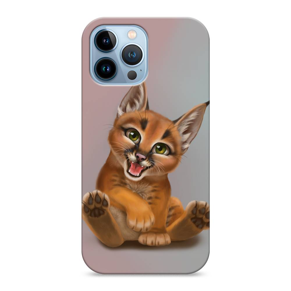 фото Пластиковый чехол "малыш рыси" на apple iphone 13 pro max awog