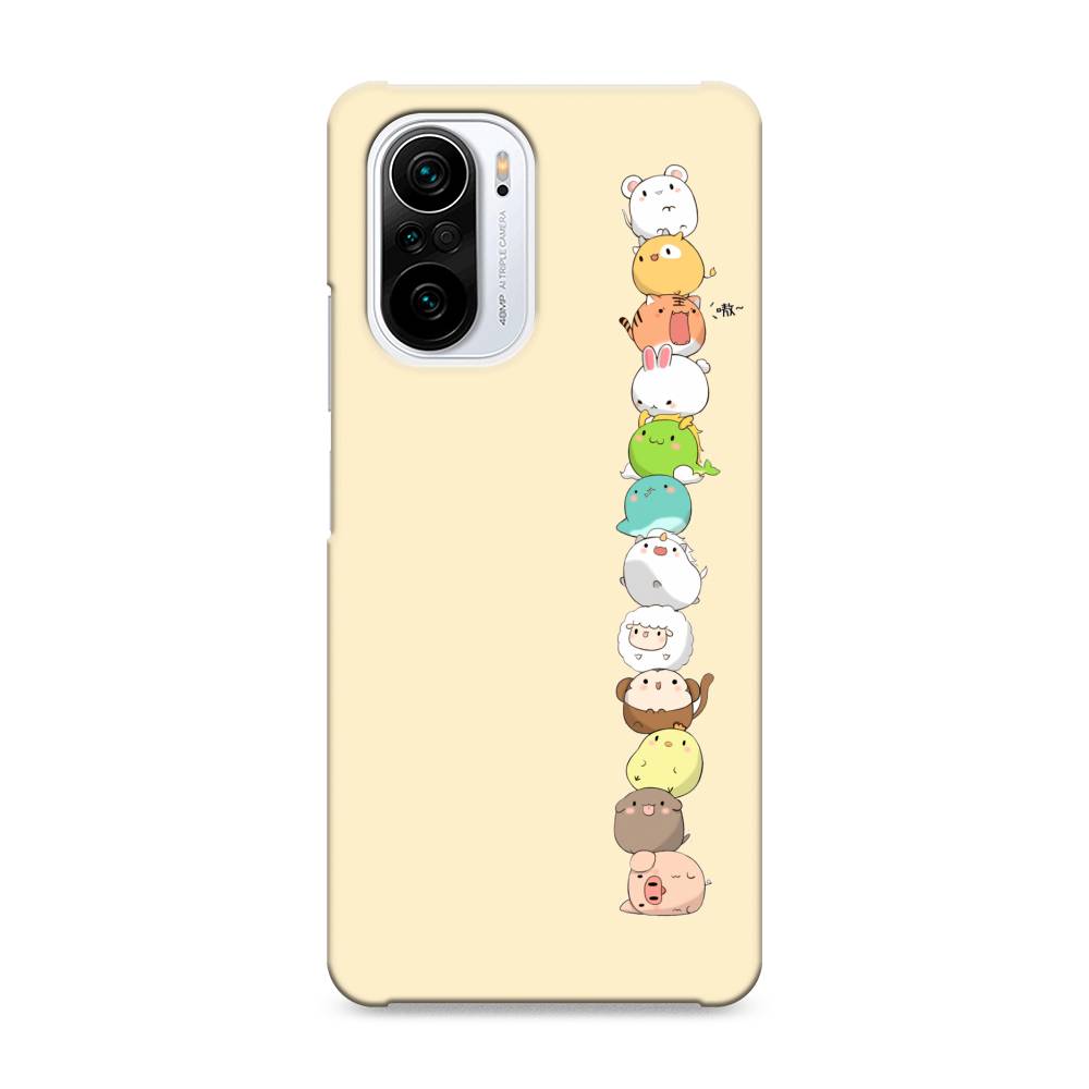 

Пластиковый чехол "Питомцы Чиби" на Xiaomi Poco F3, 310120-1