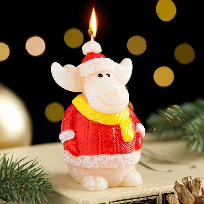 

Свеча декоративная Игрушечный олень, 4,6x3,7x8 см