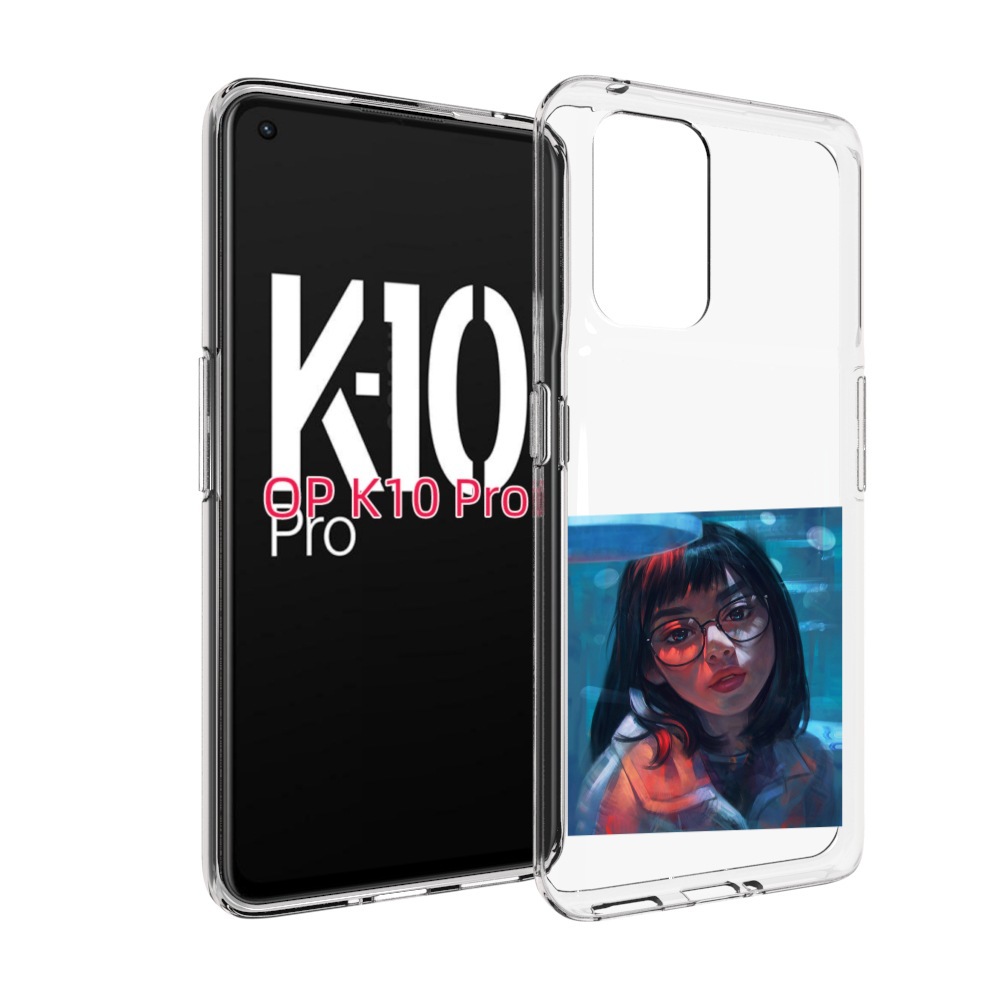 

Чехол MyPads девушка-под-красным-светом для OPPO K10 Pro, Прозрачный, Tocco