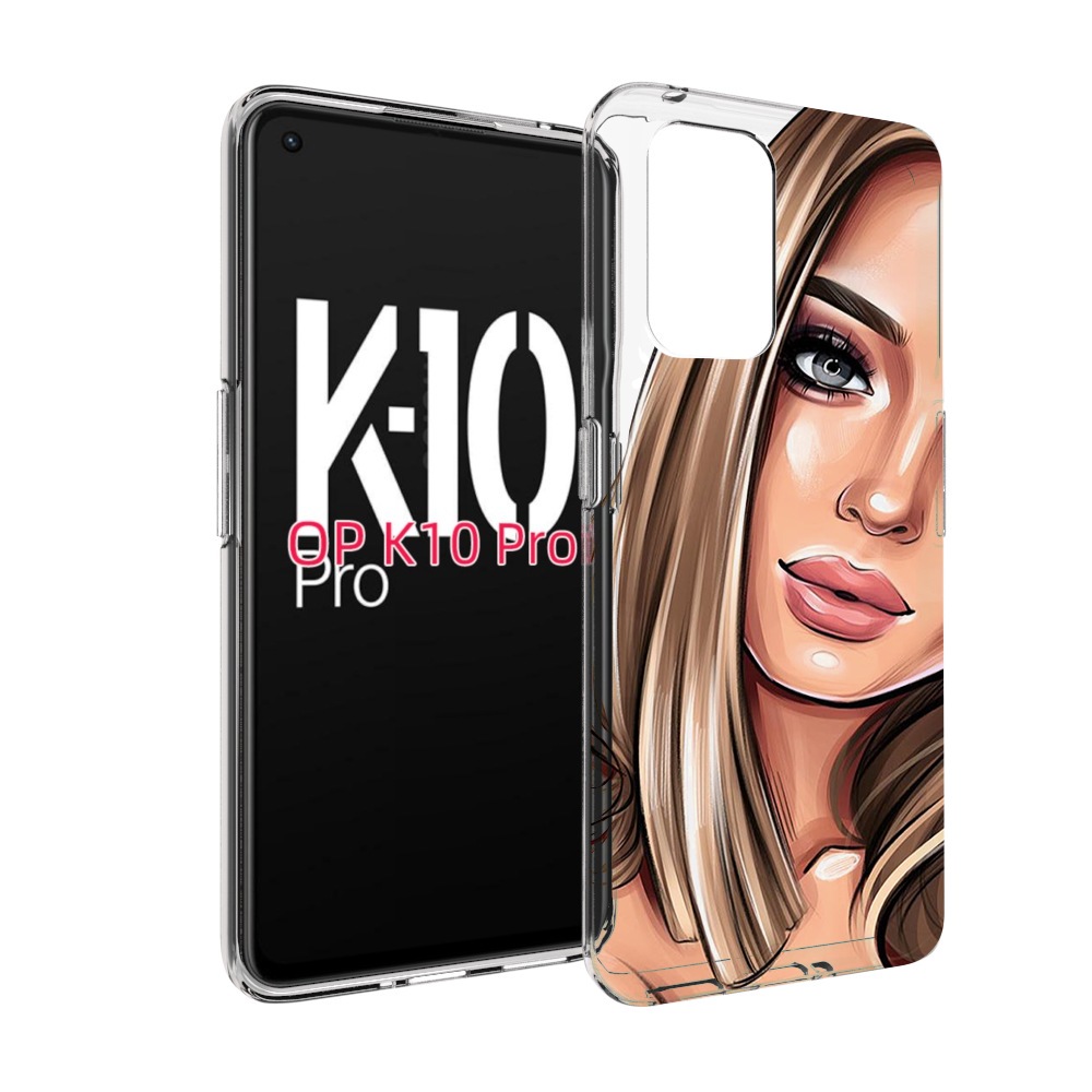 

Чехол MyPads девушка-с-каре женский для OPPO K10 Pro, Прозрачный, Tocco