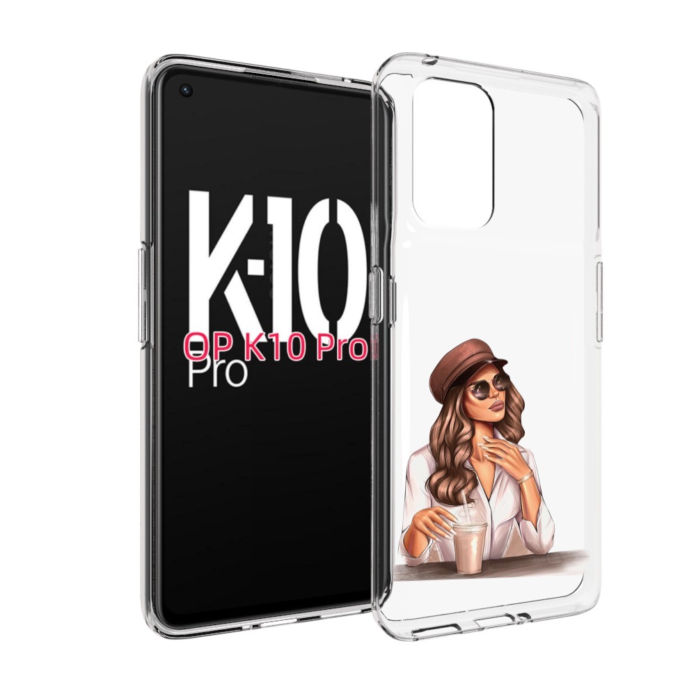

Чехол MyPads девушка-с-милкшейком женский для OPPO K10 Pro, Прозрачный, Tocco