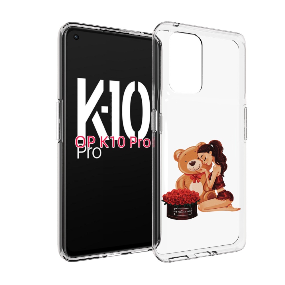 

Чехол MyPads девушка-с-подарками женский для OPPO K10 Pro, Прозрачный, Tocco