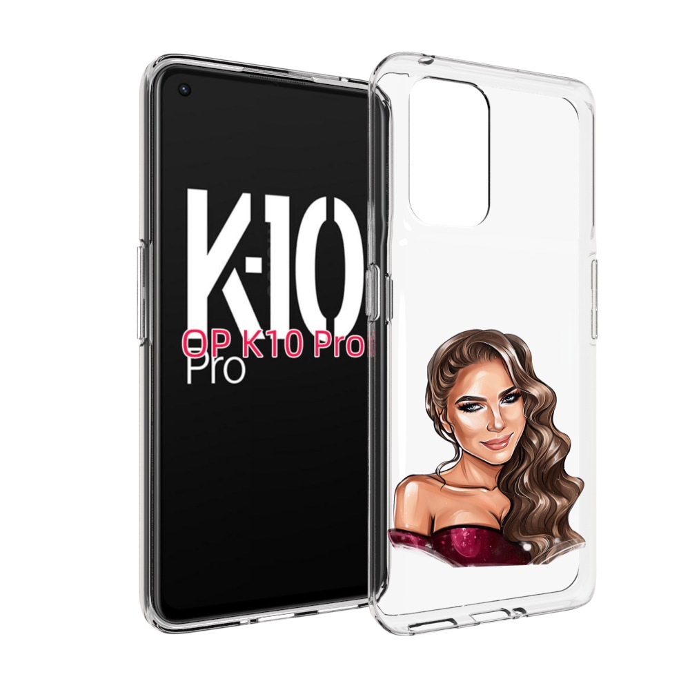 

Чехол MyPads девушка-с-улыбкой женский для OPPO K10 Pro, Прозрачный, Tocco