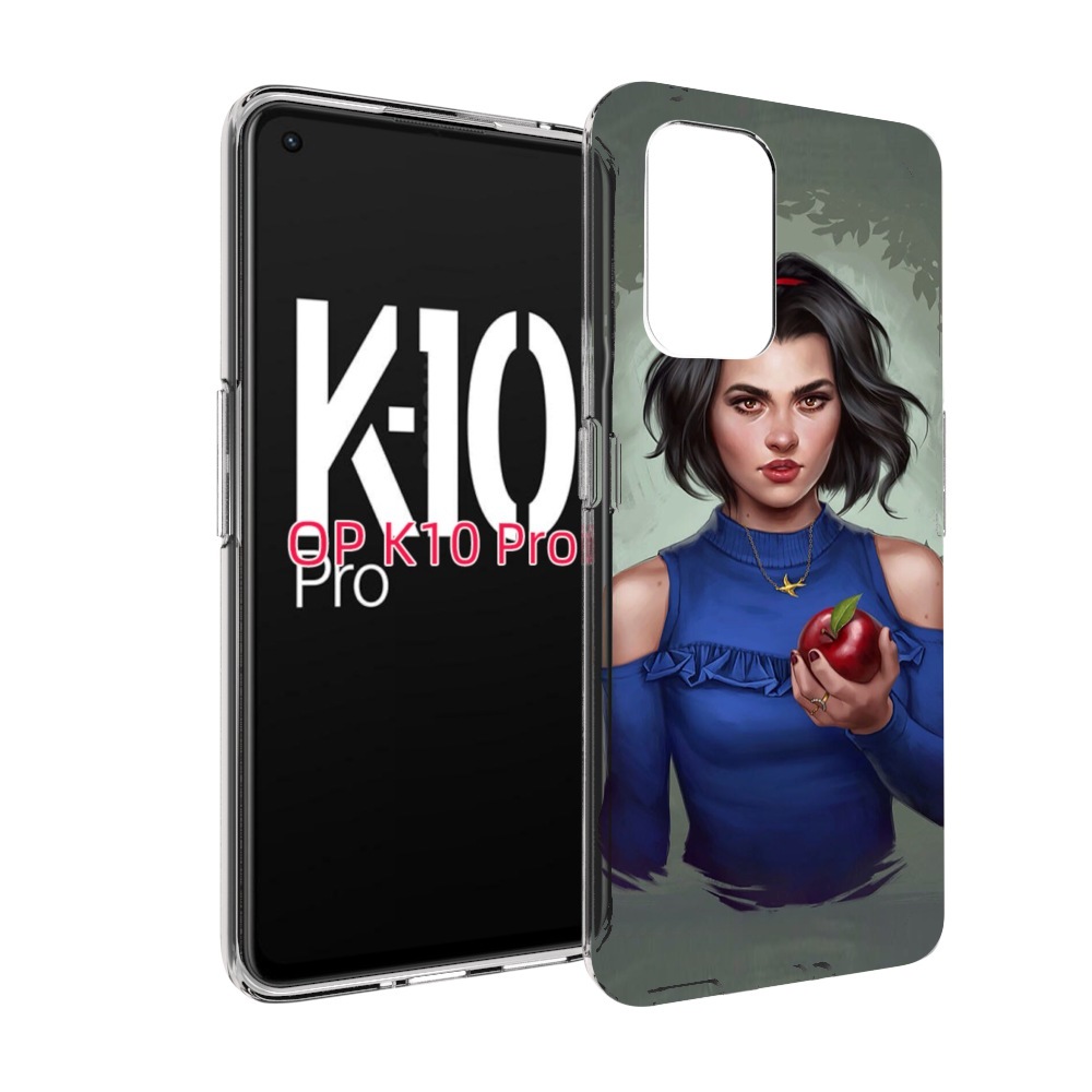 

Чехол MyPads девушка-с-яблоком женский для OPPO K10 Pro, Прозрачный, Tocco