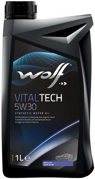 Wolf Моторное масло Синтетическое Vitaltech 5W30 Api Sl/Cf Acea A3/B4 1л