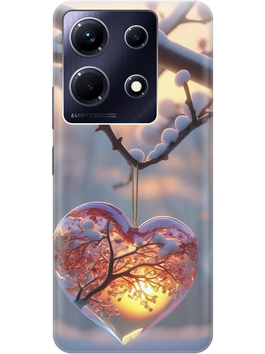 

Силиконовый чехол на Infinix Note 30 с принтом "Ледяное сердце", Прозрачный;белый;желтый;оранжевый, 773943791