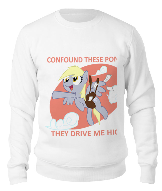 

Свитшот унисекс Printio Derpy hooves белый M, Derpy hooves