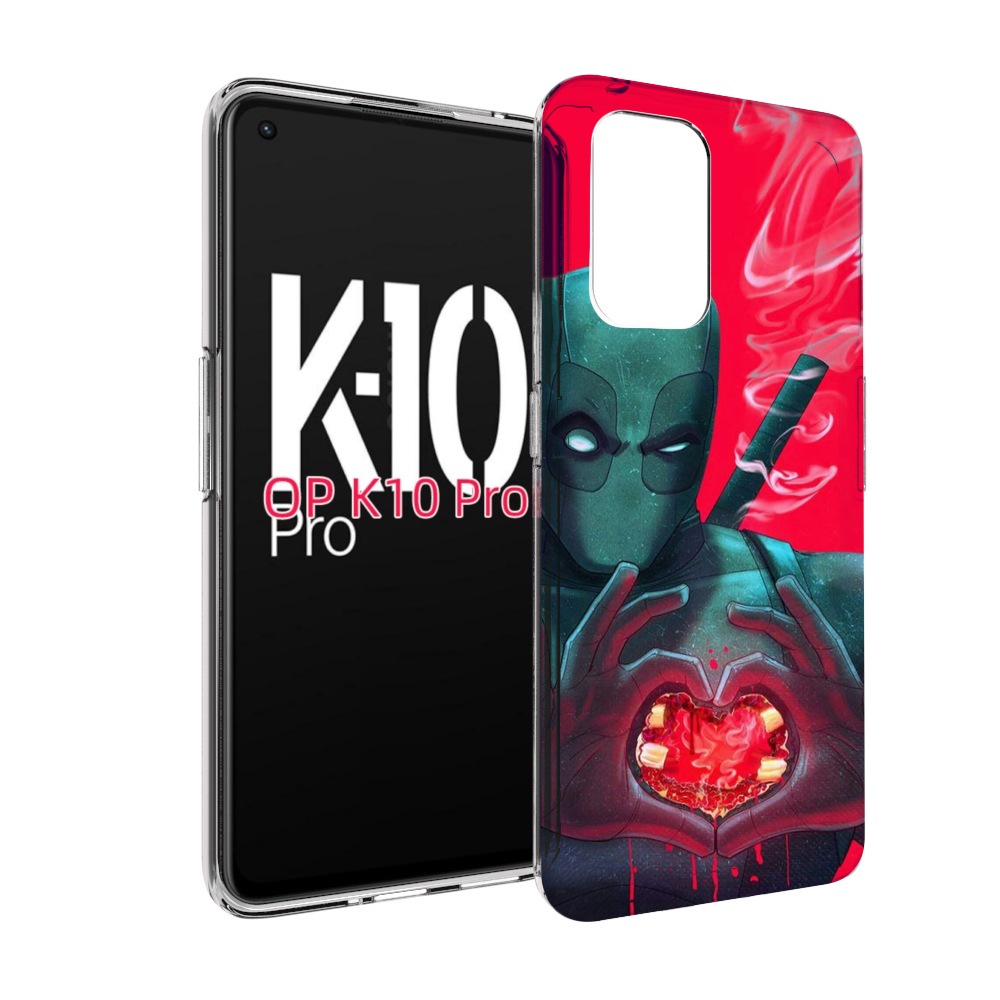 

Чехол MyPads дедпул-в-сердце для OPPO K10 Pro, Прозрачный, Tocco
