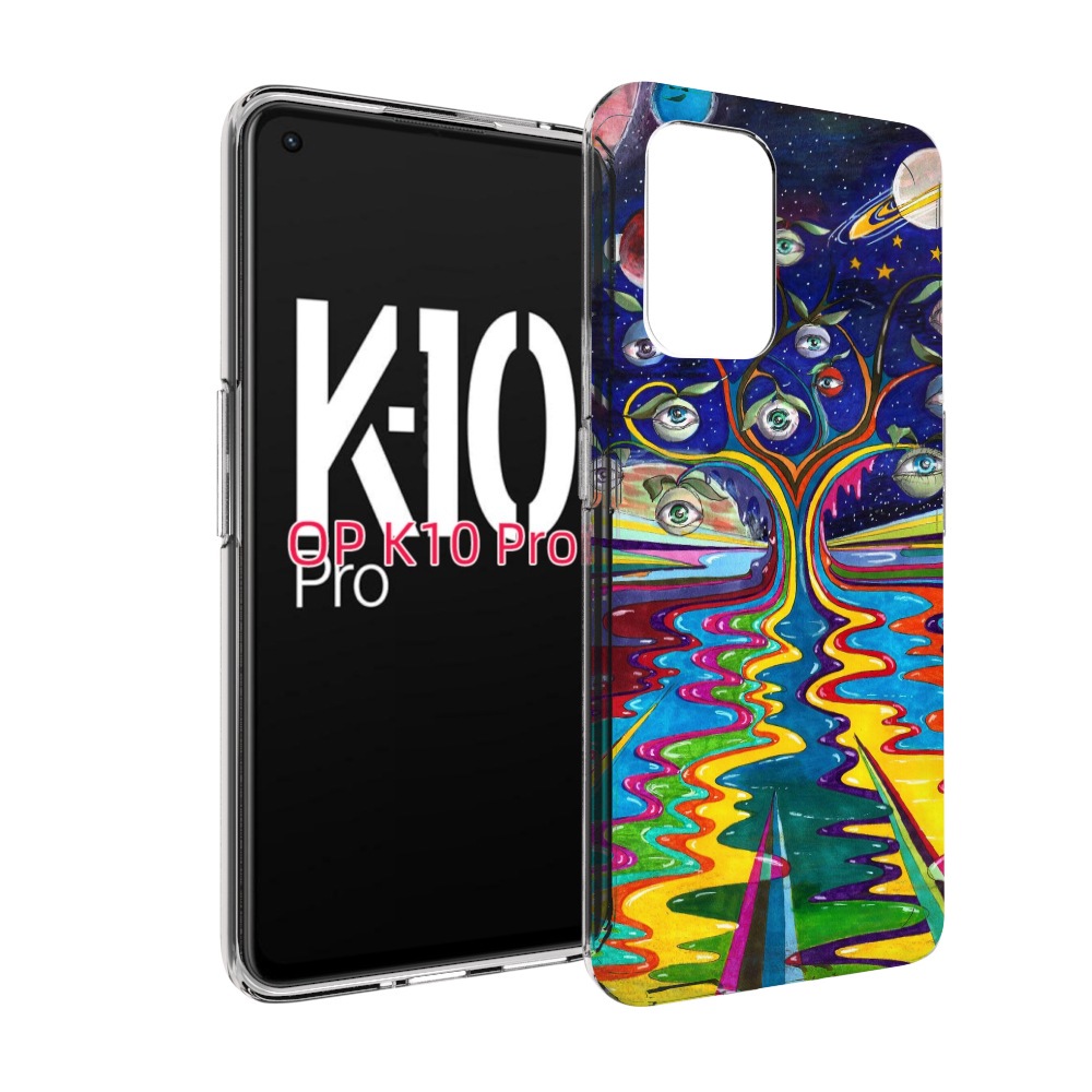 

Чехол MyPads дерево с глазами акварель для OPPO K10 Pro, Прозрачный, Tocco