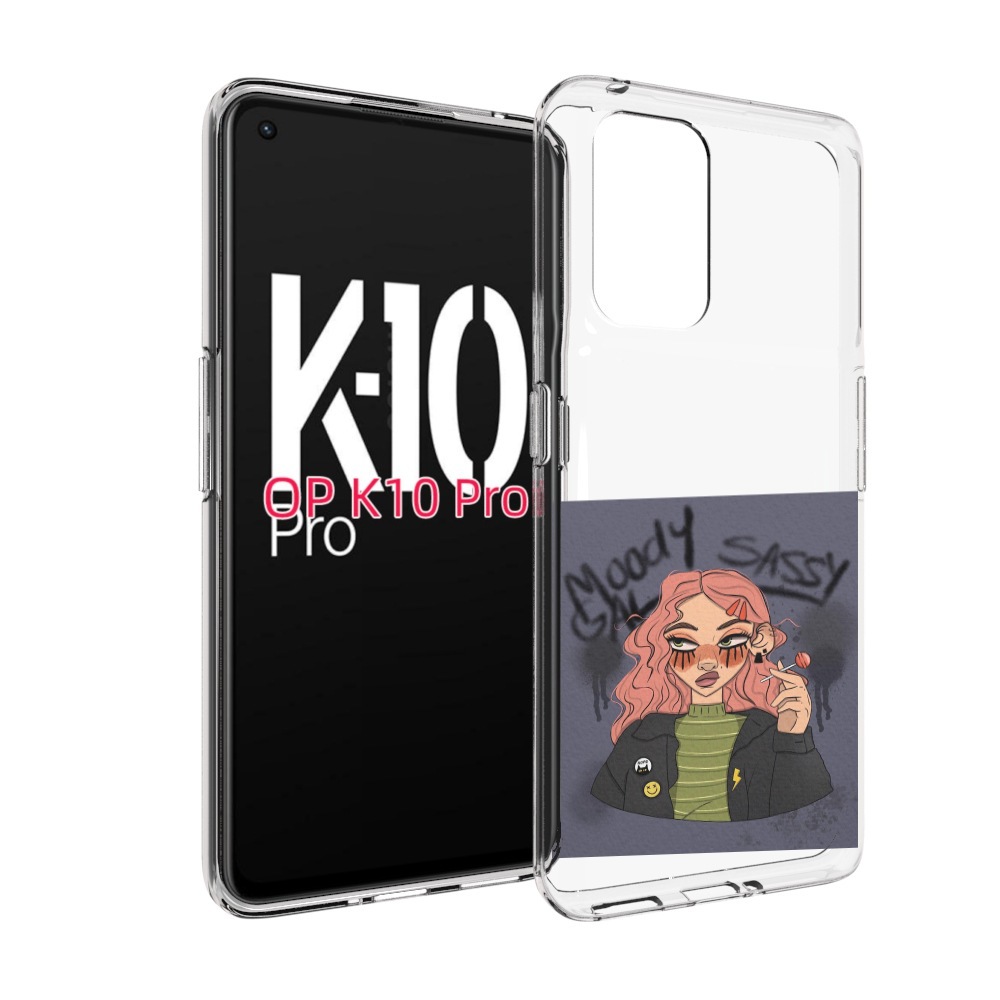 

Чехол MyPads дерзкое-настроение женский для OPPO K10 Pro, Прозрачный, Tocco