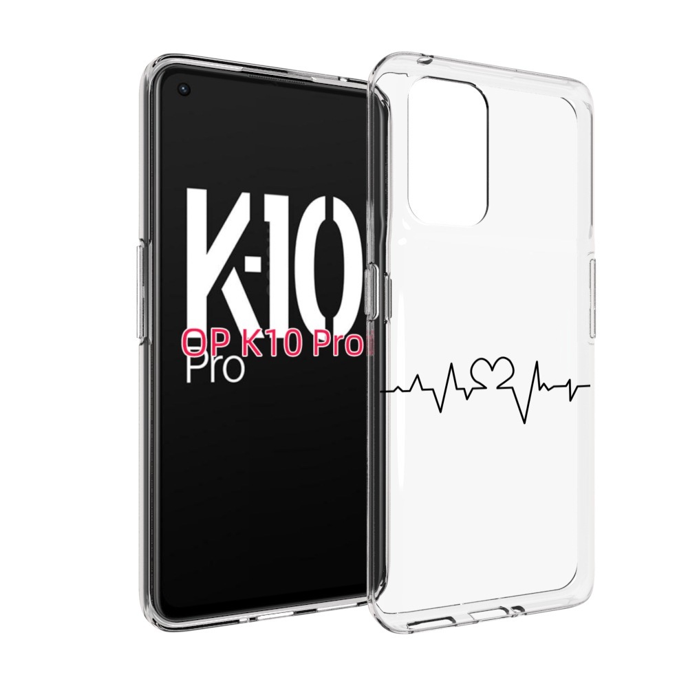 

Чехол MyPads диаграмма-любви для OPPO K10 Pro, Прозрачный, Tocco