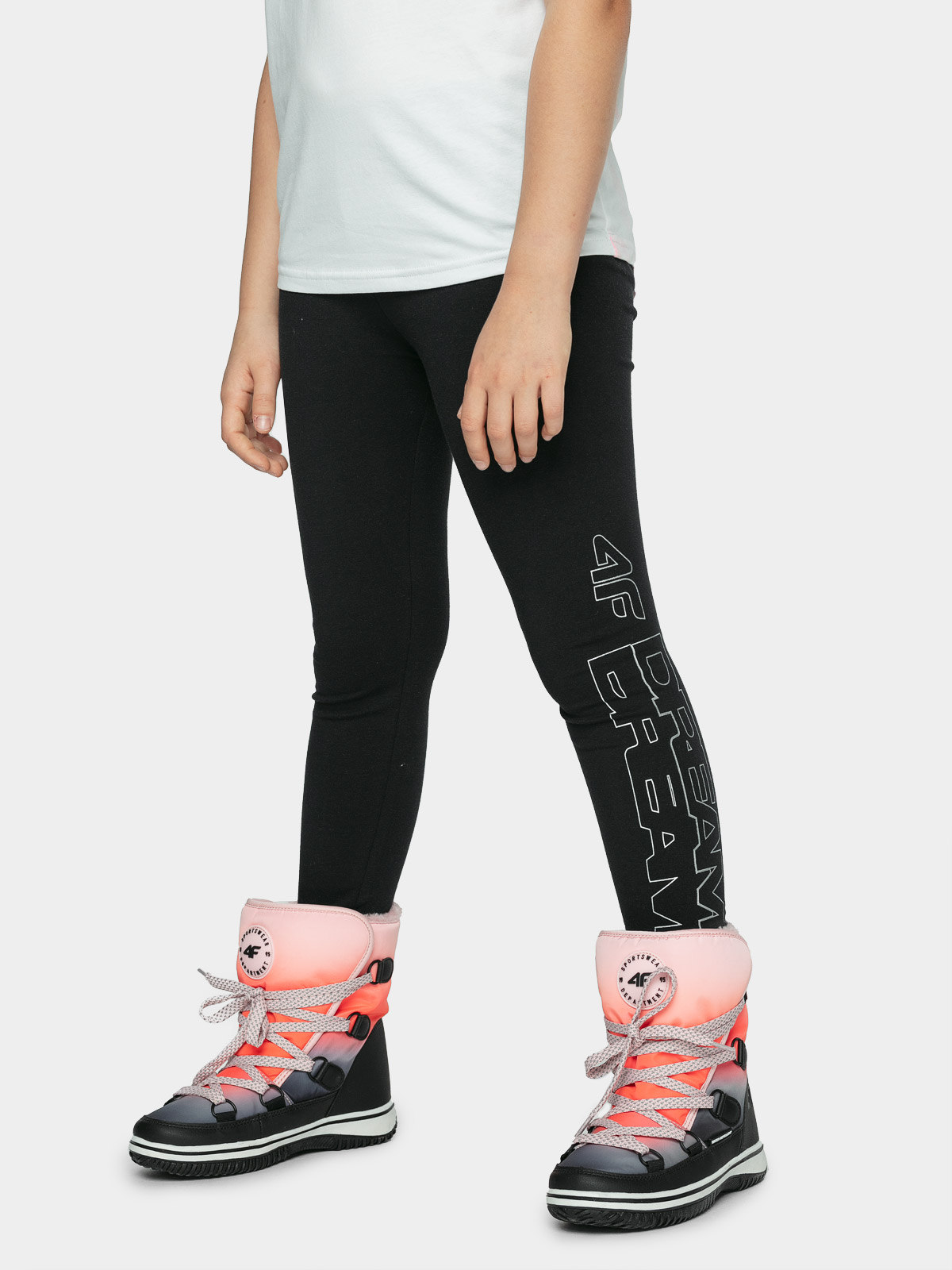 фото Леггинсы 4f girl's leggings hjz21-jleg004a-20s цв.черный р. 146