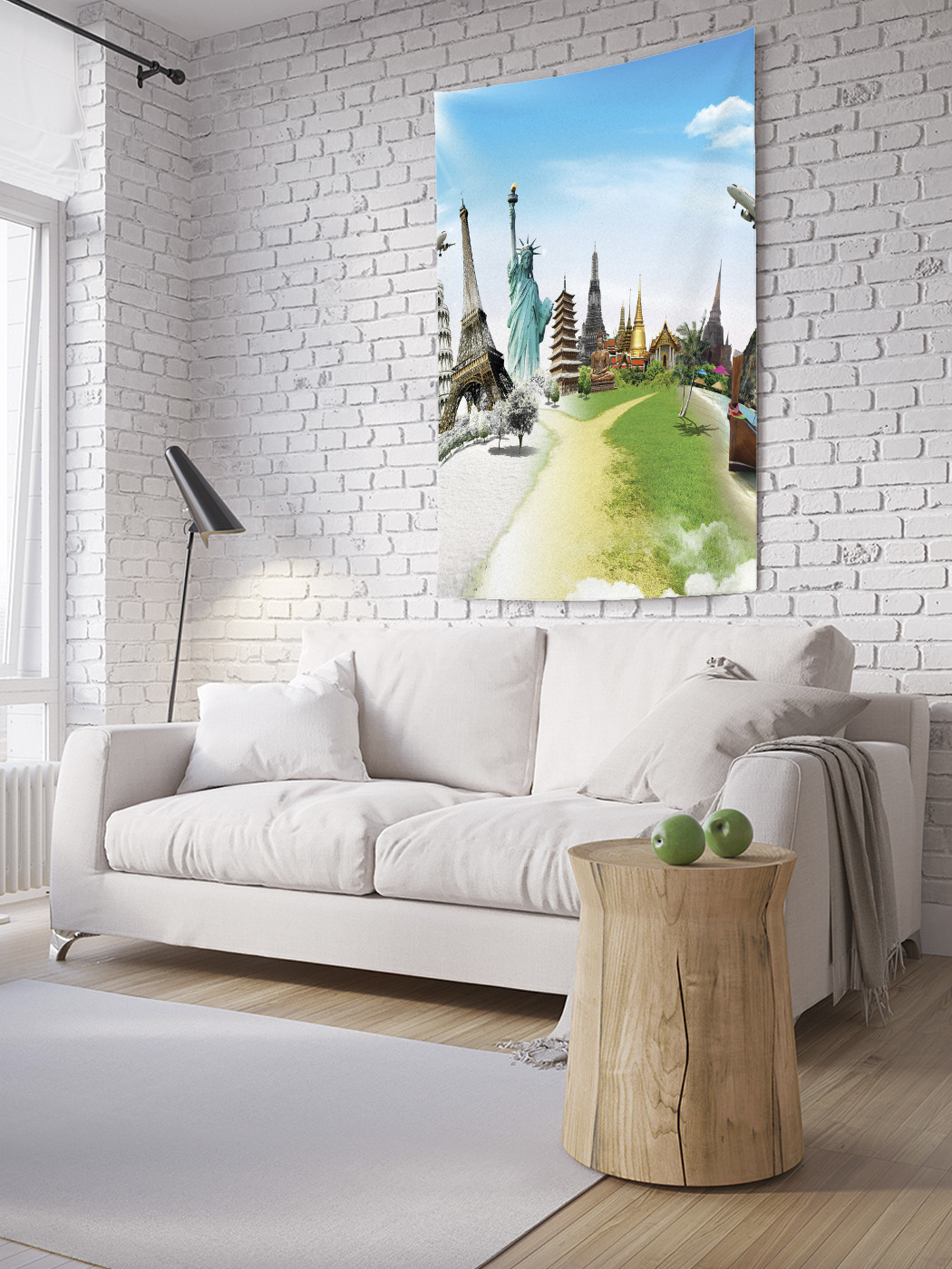 

Вертикальное фотопанно на стену JoyArty Путешествие вокруг света 100x150 см, Путешествие вокруг света