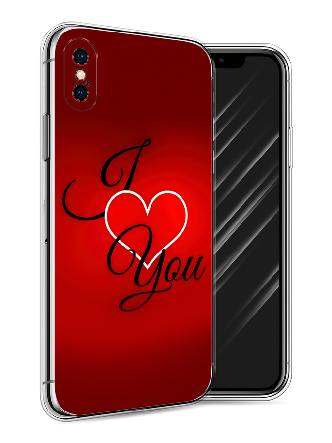 

Чехол Awog на Apple iPhone X (10) / Айфон X (10) "I love you 3", Разноцветный, 11050-6