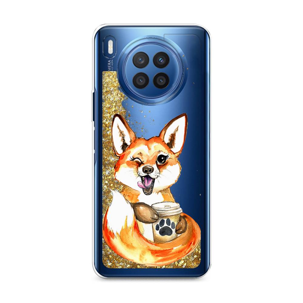 

Чехол Awog на Huawei Nova 8i "Подмигивающая лиса с кофе", Разноцветный, 6106390-1