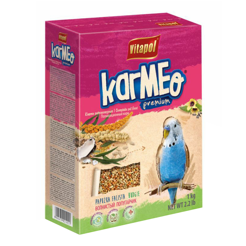 Сухой корм для волнистых попугаев Vitapol Karmeo, 1 кг
