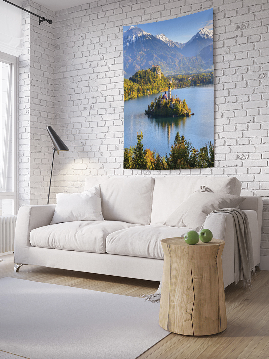 

Вертикальное фотопанно на стену JoyArty Остров в горном озере 100x150 см, Остров в горном озере