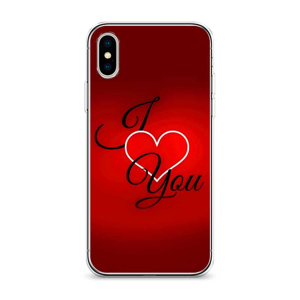 фото Силиконовый чехол "i love you 3" на apple iphone xs max (10s max) awog