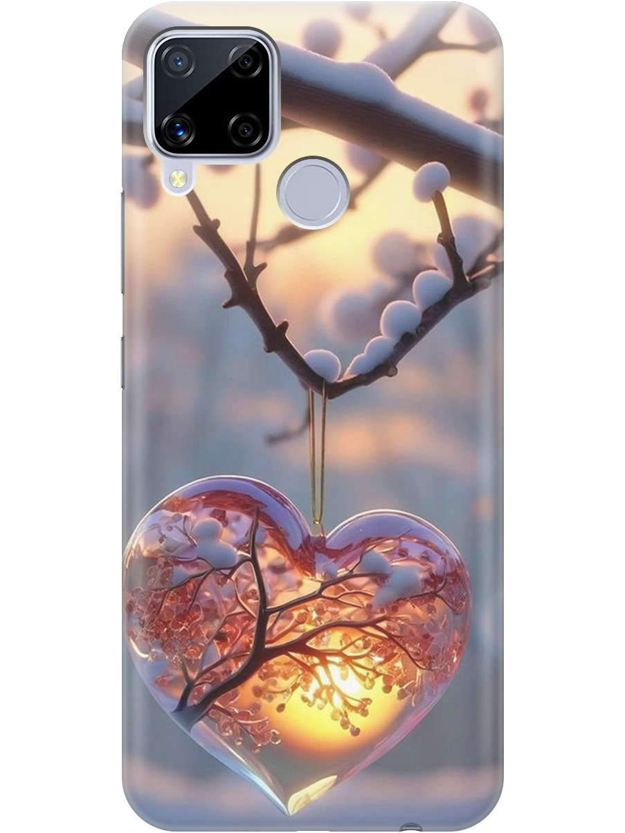 

Силиконовый чехол на realme C15 / C25 с принтом "Ледяное сердце", Прозрачный;белый;желтый;оранжевый, 726149891
