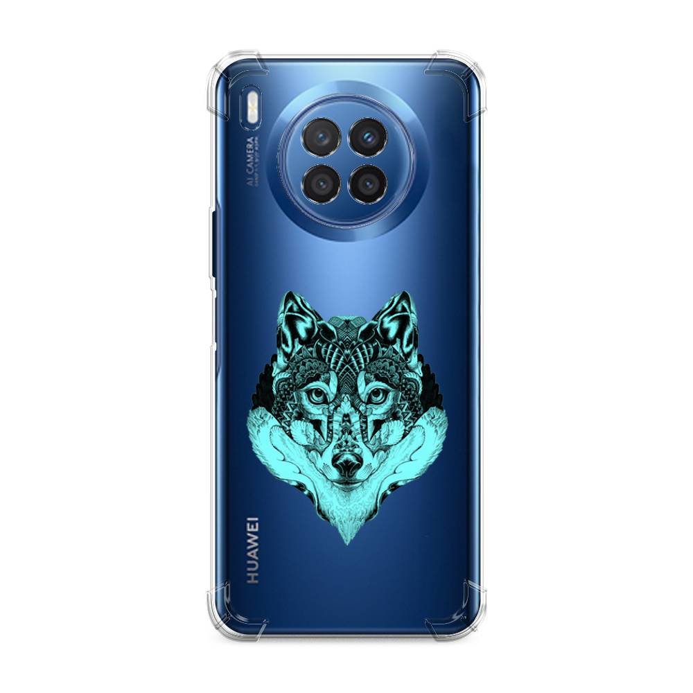 

Чехол Awog на Huawei Nova 8i "Бирюзовый волк", Разноцветный, 6106351-1