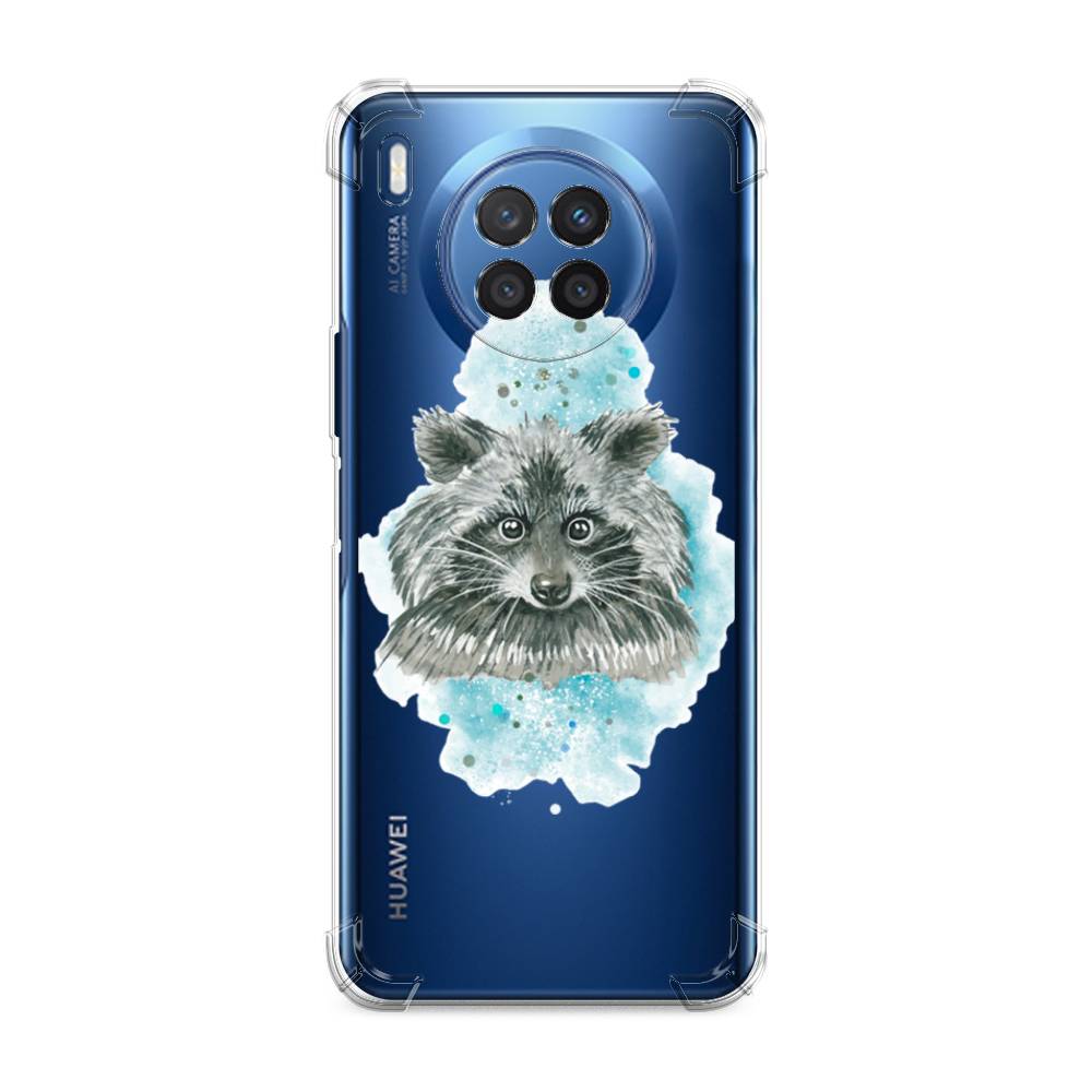 

Чехол Awog на Huawei Nova 8i "Енот в голубом облаке", Разноцветный, 6106351-1
