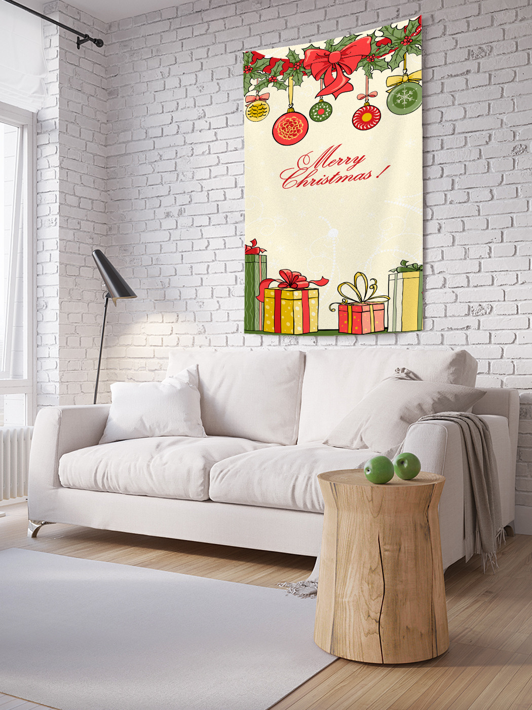 

Вертикальное фотопанно на стену JoyArty Новогодние подарки 100x150 см, Новогодние подарки