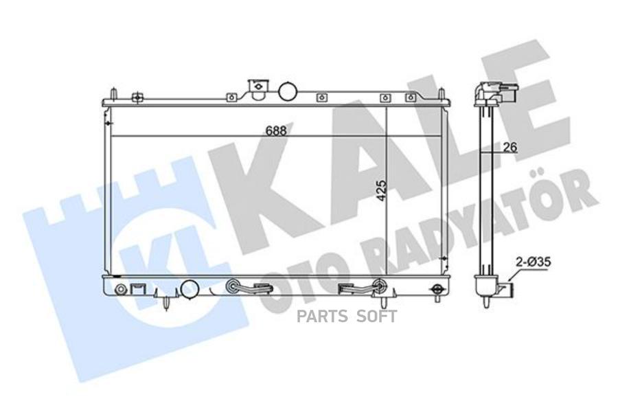 

347945_радиатор системы охлаждения! Mitsubishi Outlander 2.0/2.4 03>