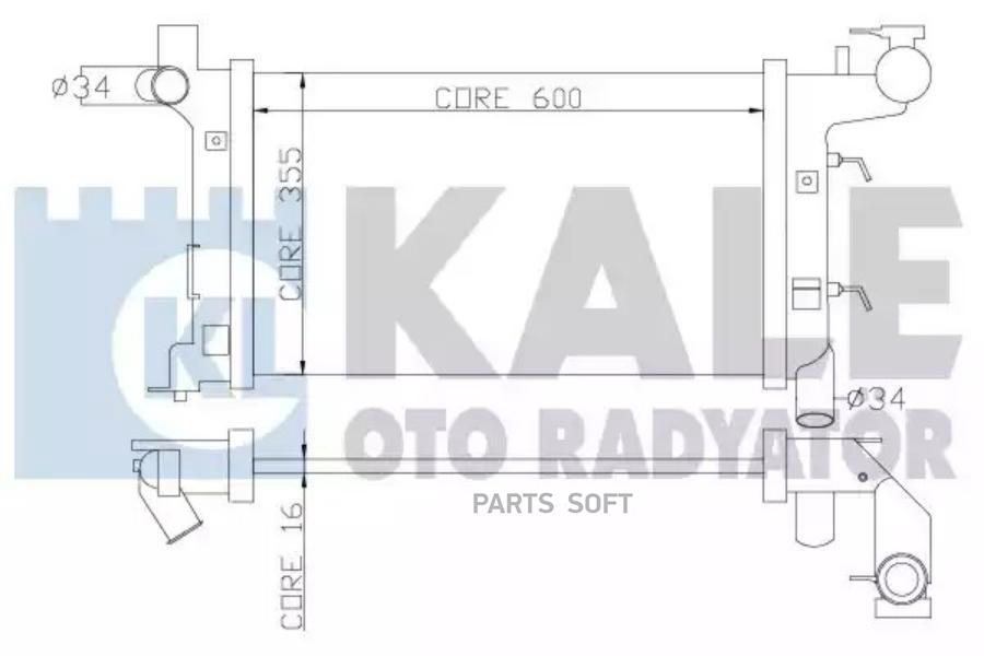 352700_радиатор системы охлаждения! Toyota Corolla 1.4-1.8 02> KALE 352700