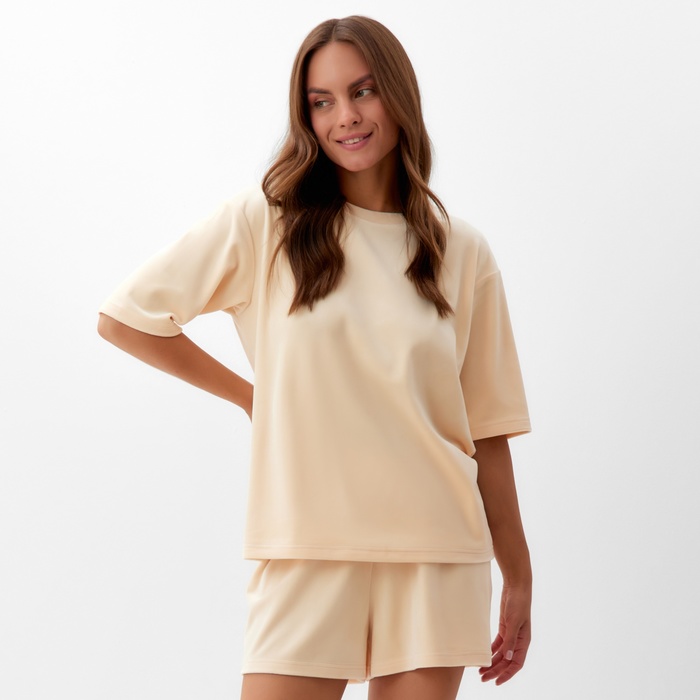 

Пижама женская KAFTAN 10610226 бежевая 52-54 RU, Бежевый, 10610226