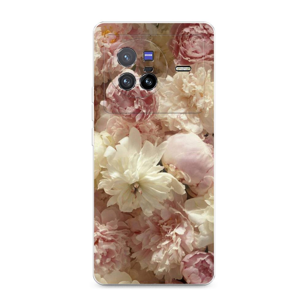 

Чехол Awog на Vivo X80 "Пионы светлые", Разноцветный, 266550-8