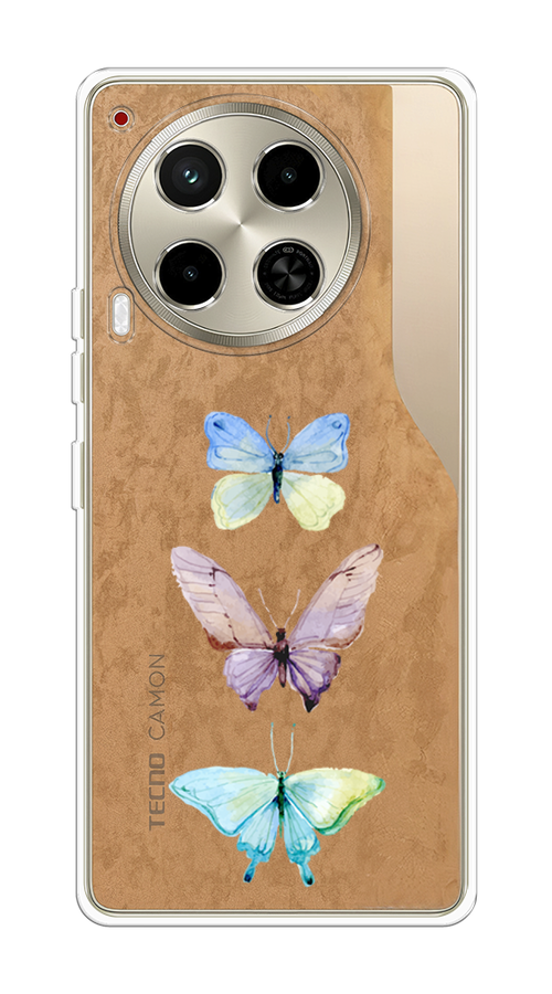 

Чехол на Tecno Camon 30 4G "Акварельные бабочки", Бирюзовый;розовый, 305650-1