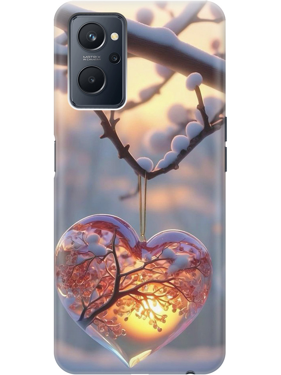 

Силиконовый чехол на Realme 9i с принтом "Ледяное сердце", Прозрачный;белый;желтый;оранжевый, 740189491