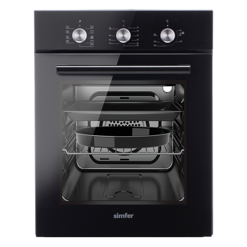 

Встраиваемый электрический духовой шкаф Simfer B4EB19070 Black, B4EB19070